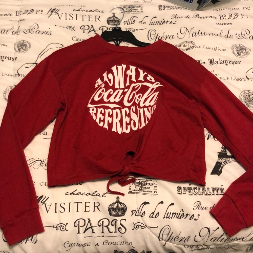 Coca cola cropped sweatshirt